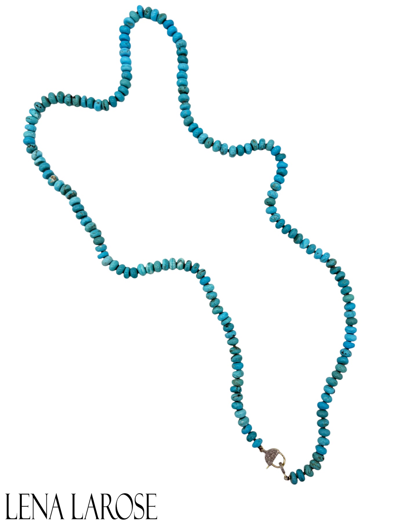The Woods Long Turquoise Diamond Chain 34"