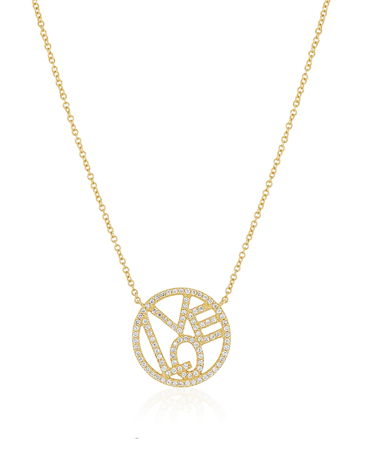 14K Vintage La Rose Diamond Love Necklace