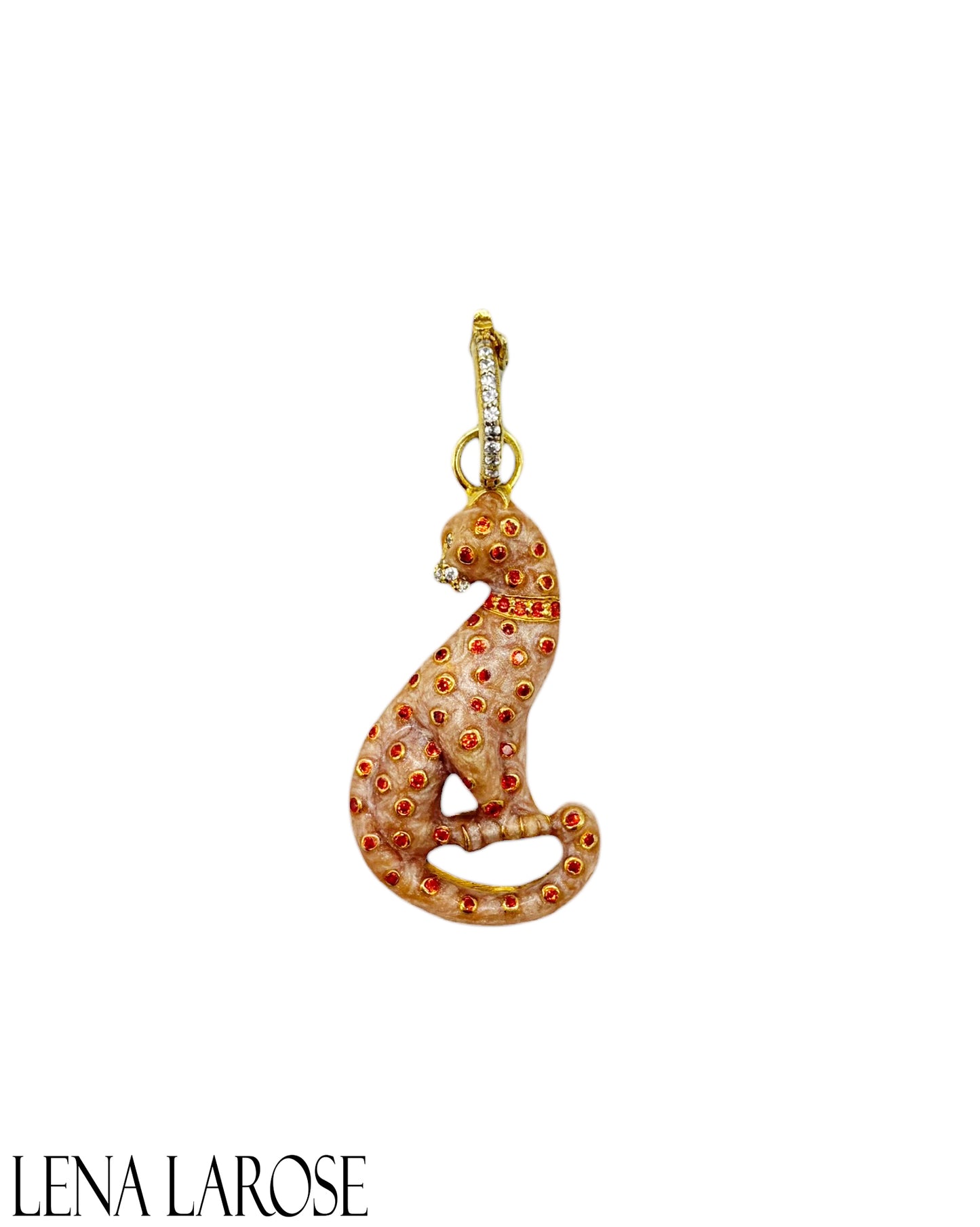 Royal Nomad Leopard Pendant Metallic Pink