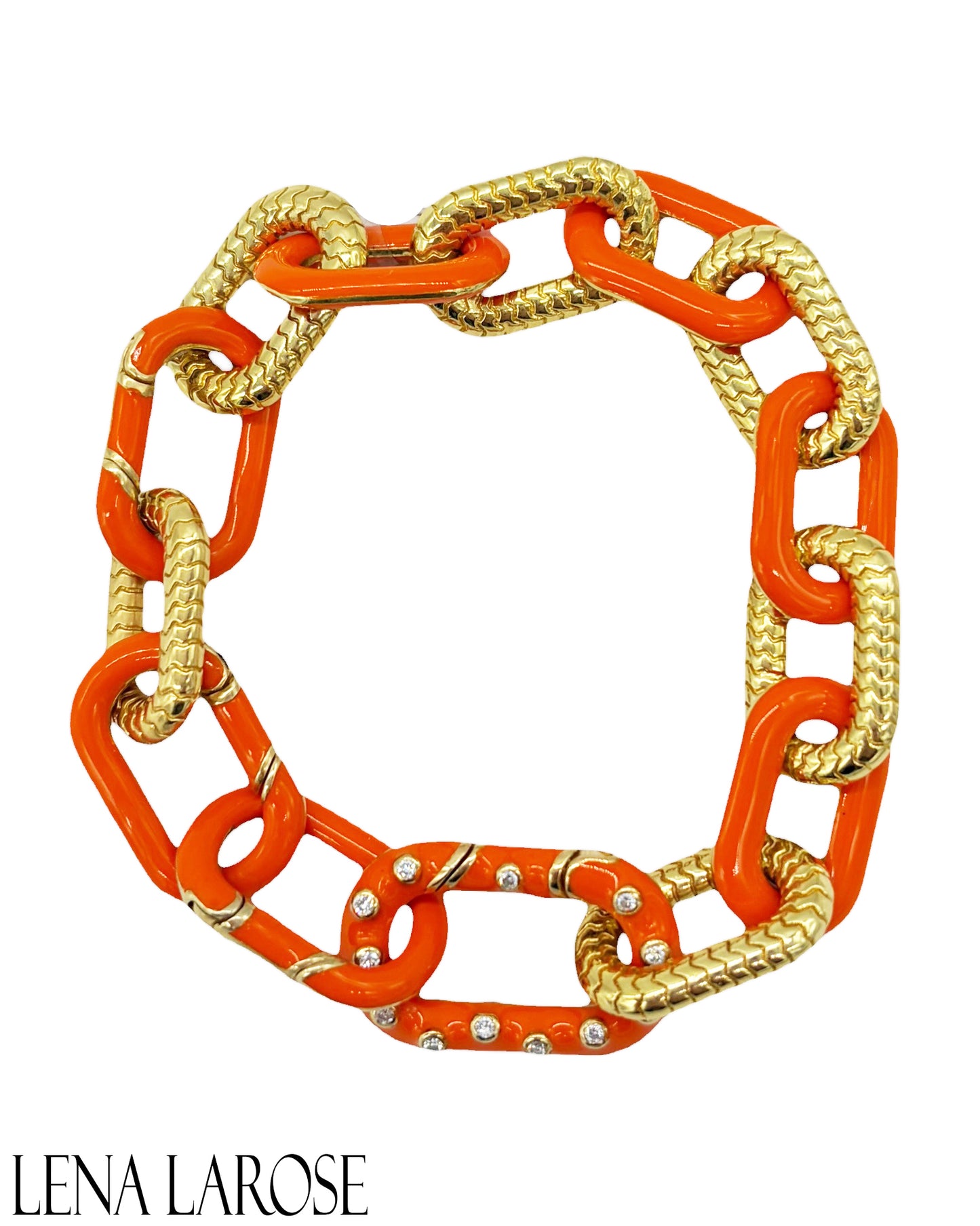 TRUNK-SHOW Royal Nomad Hermes Orange Mixed Bracelet