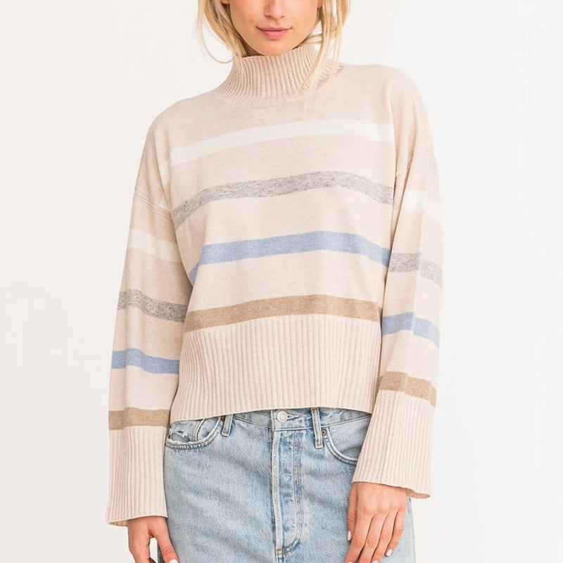 Kerri Rosenthal Marlow Mock Neck Striped