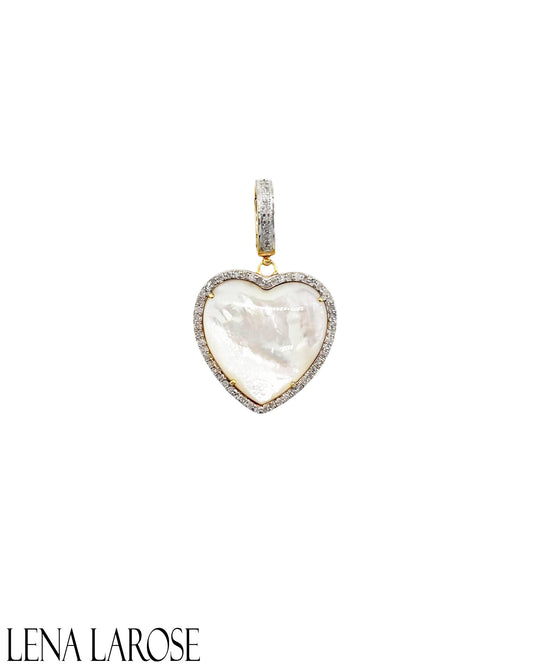 The Woods Mother of Pearl Heart Pendant