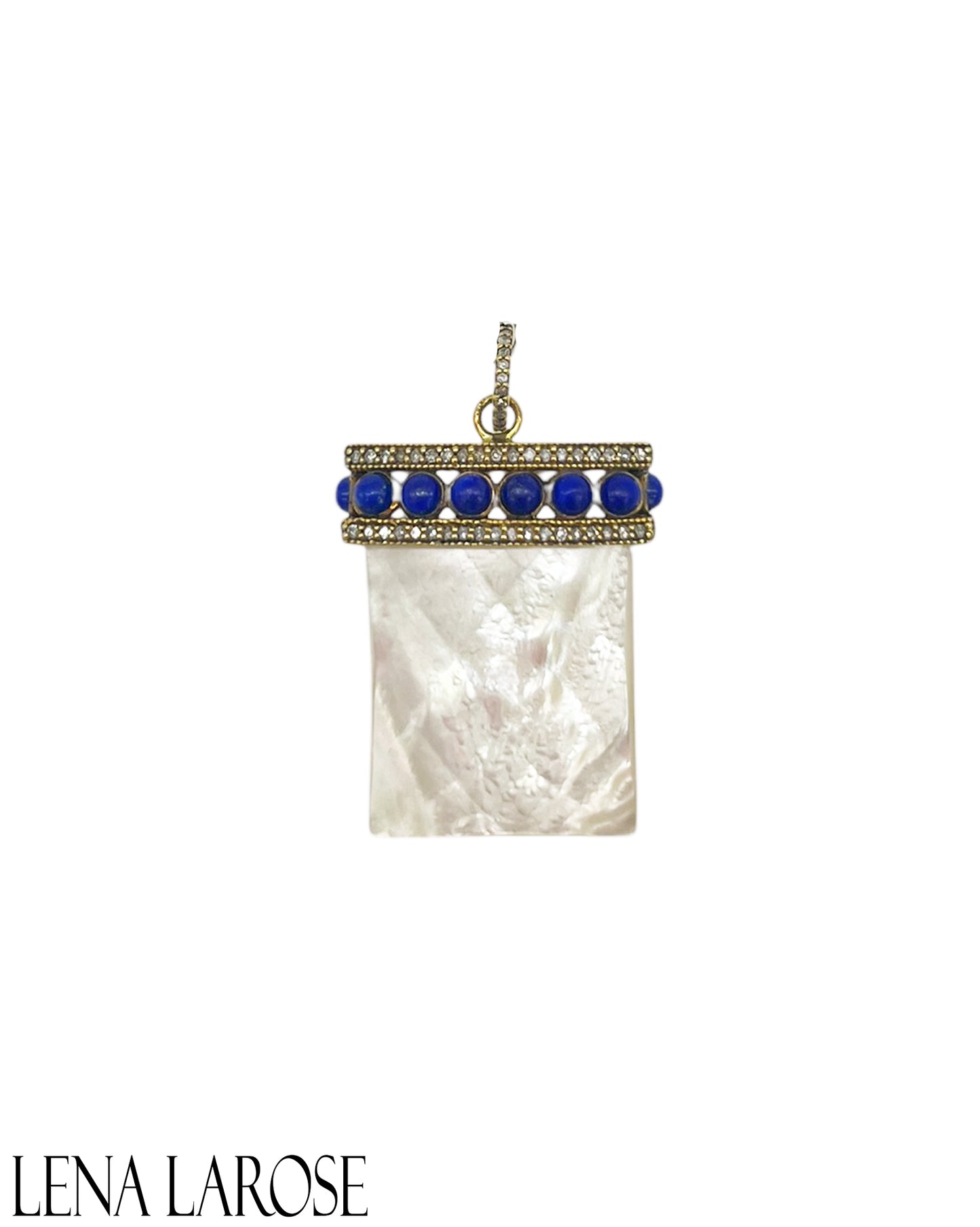 The Woods Lapis Mother of Pearl Pendant