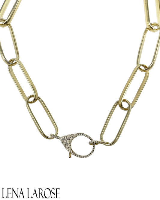 The Woods Fine Jewelry Large Paperclip Chain, 17.5"