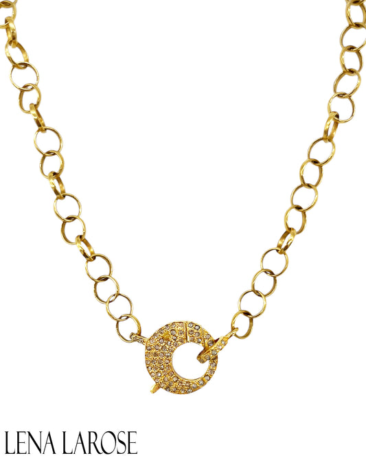 The Woods Fine Jewelry Brass Circle Chain, 17"