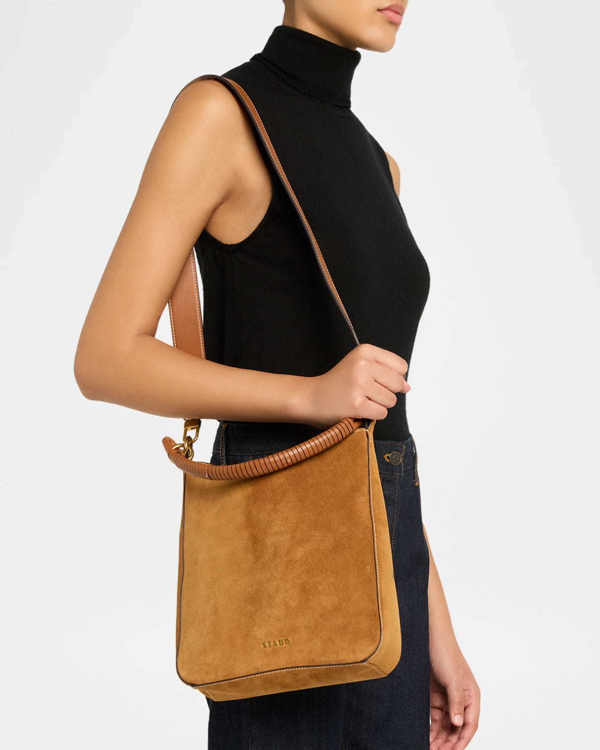 Staud Mel Shoulder Bag Tan