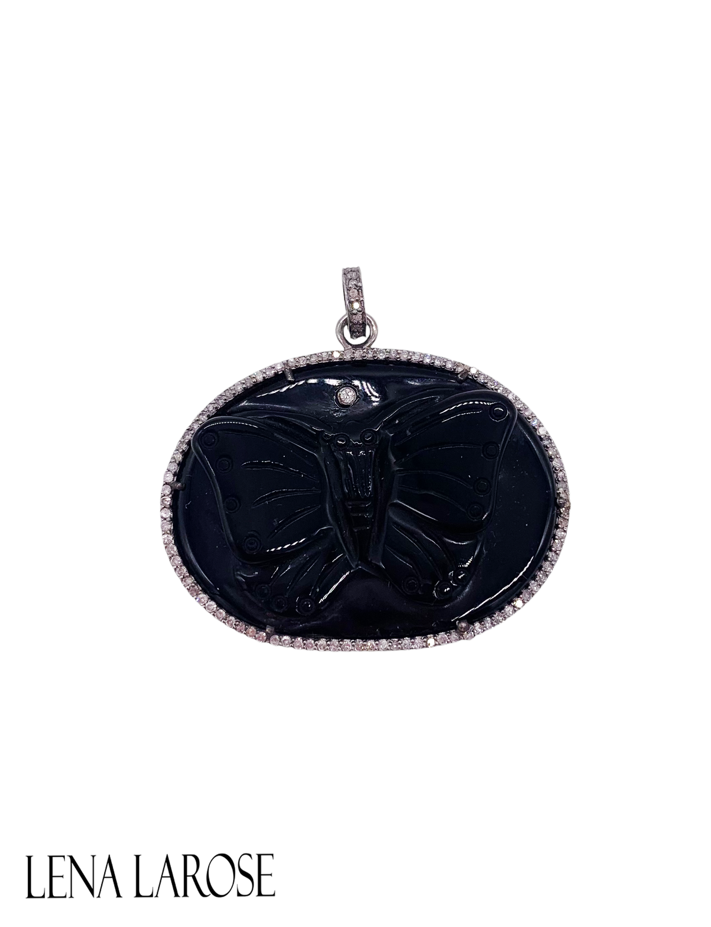 The Woods Black Obsidian Butterfly Pendant