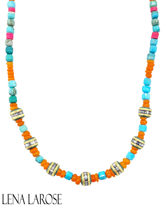 Royal Nomad Turquoise and Opal Chain