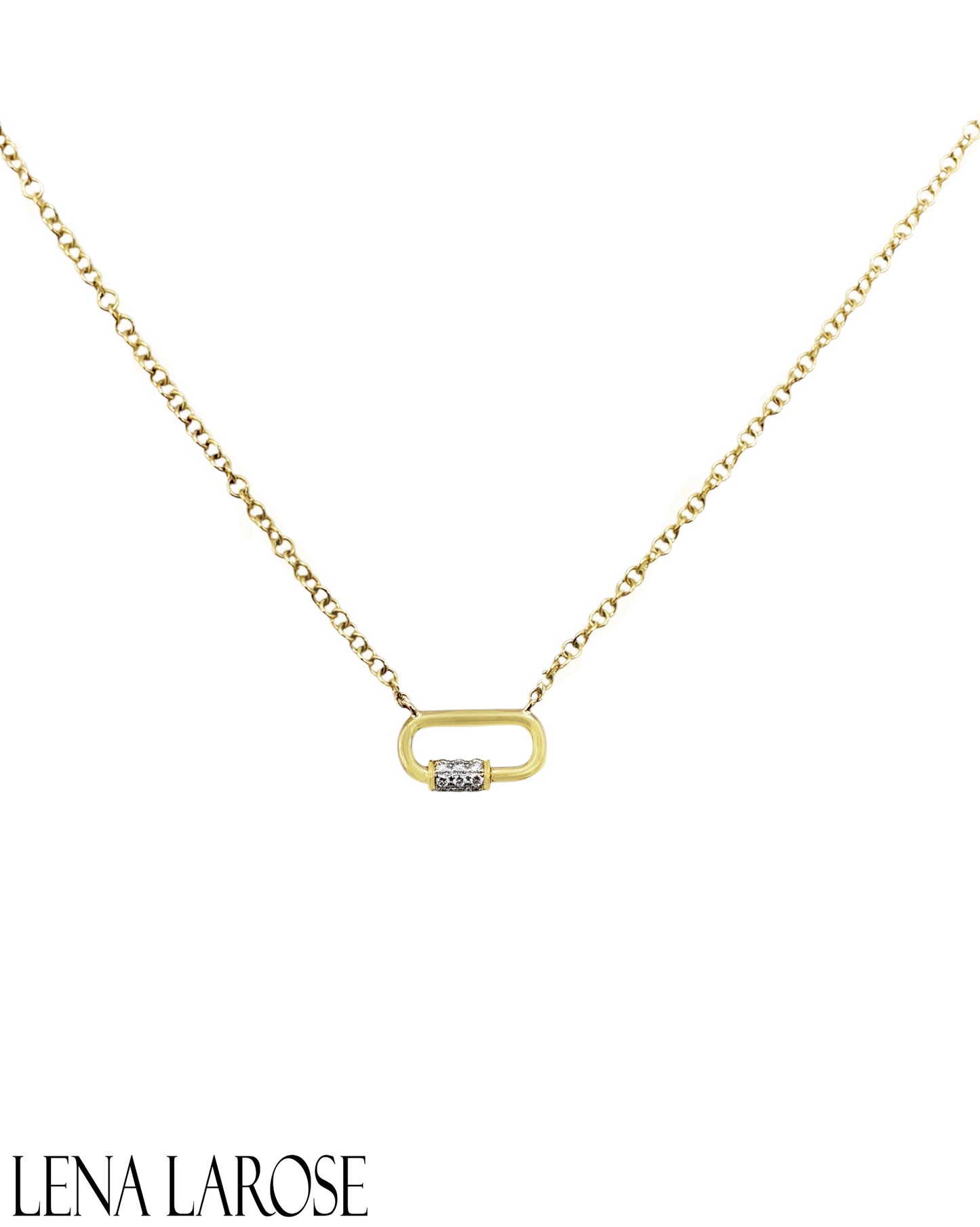 Vintage La Rose 14K Paperclip Necklace