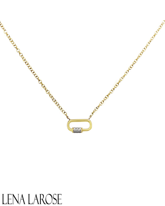Vintage La Rose 14K Paperclip Necklace