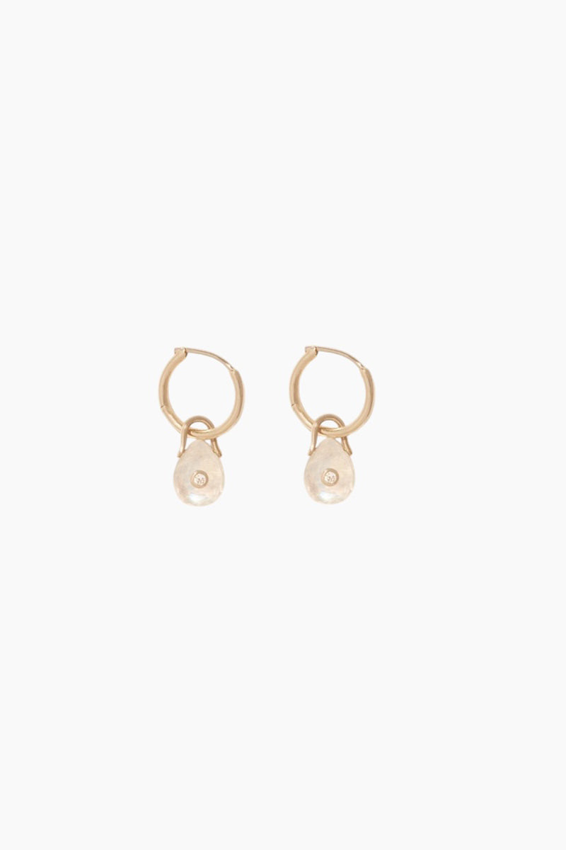 Pascale Monvoisin Orso Moonstone Hoop Earrings