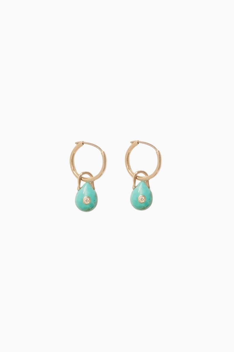 Pascale Monvoisin Orso Turquoise Hoop Earrings
