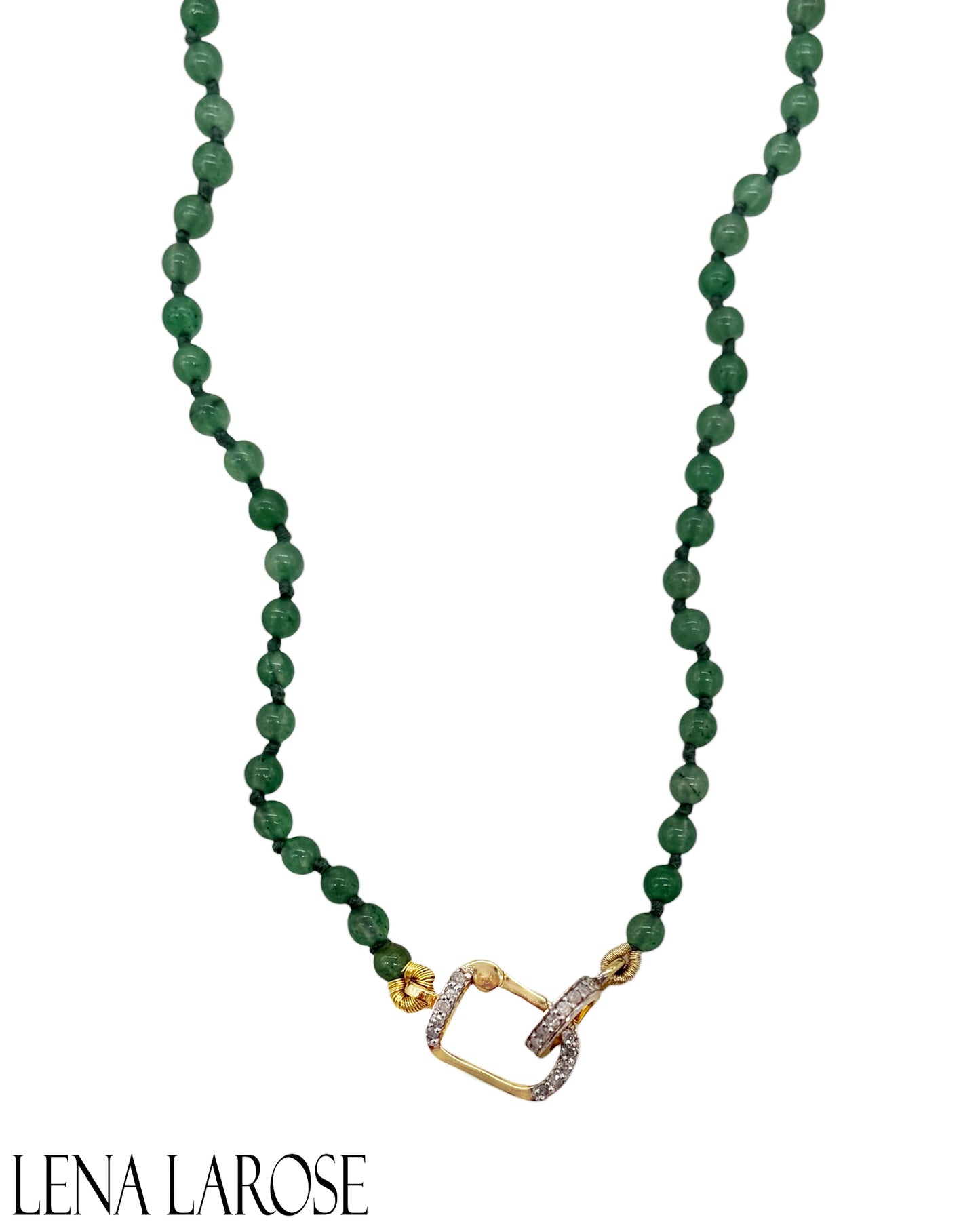 The Woods Petite Jade Beaded Chain 18"