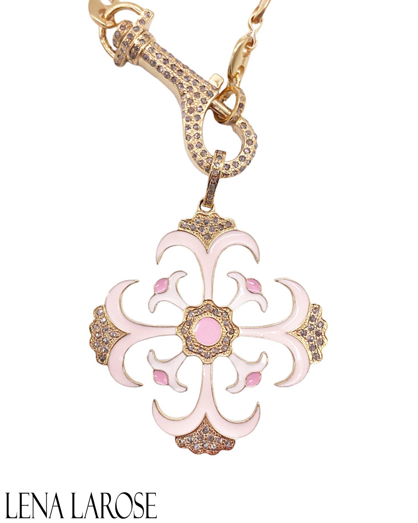 The Woods Fine Jewelry Pink Enamel Pendant