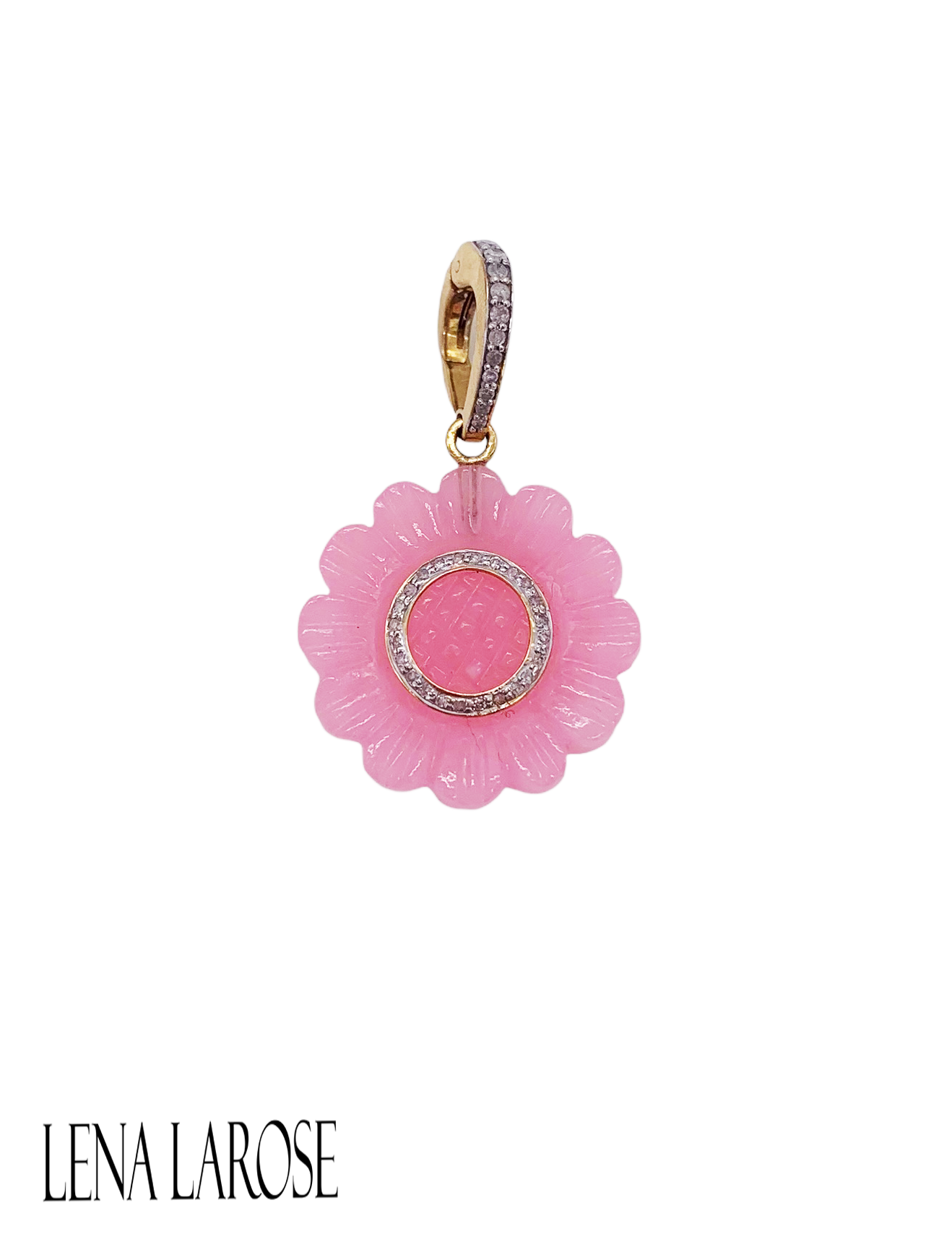 The Woods Rose Quartz Flower Pendant