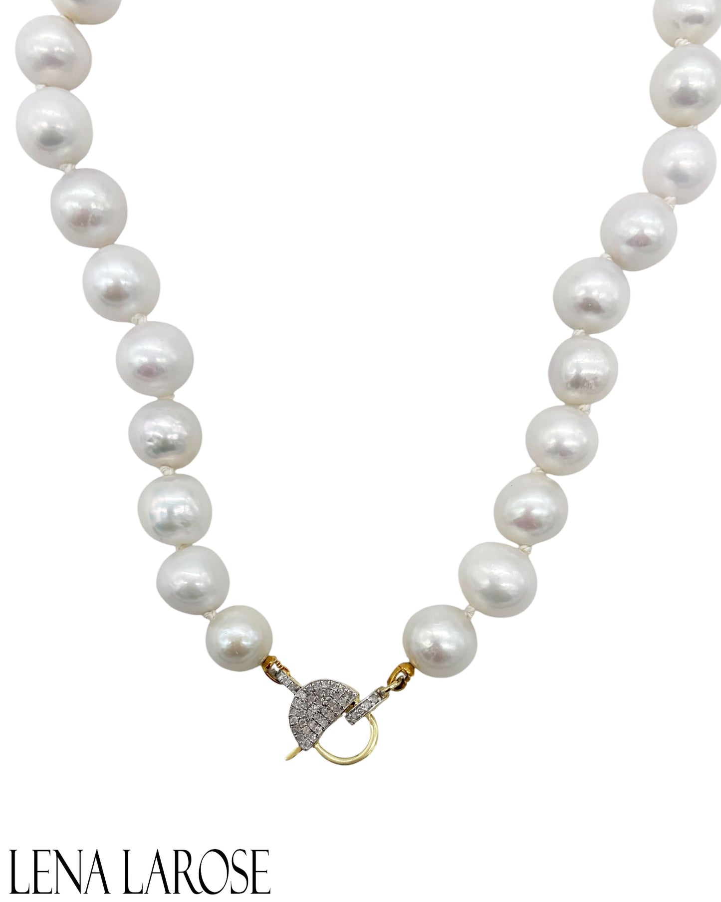 The Woods Edison Pearl Diamond Chain 18"