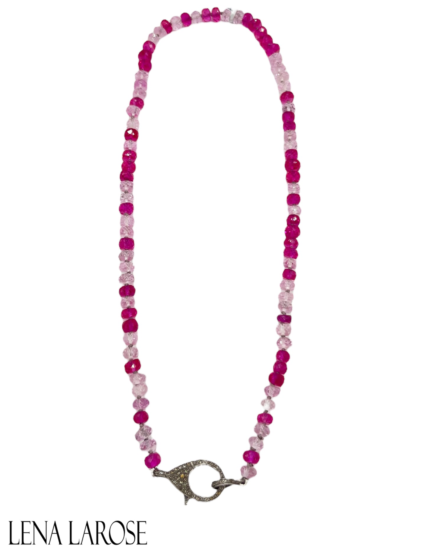 The Woods Fine Jewelry Pink Sapphire Chain 17.5"