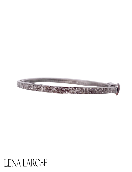 The Woods Double Row Silver Bangle