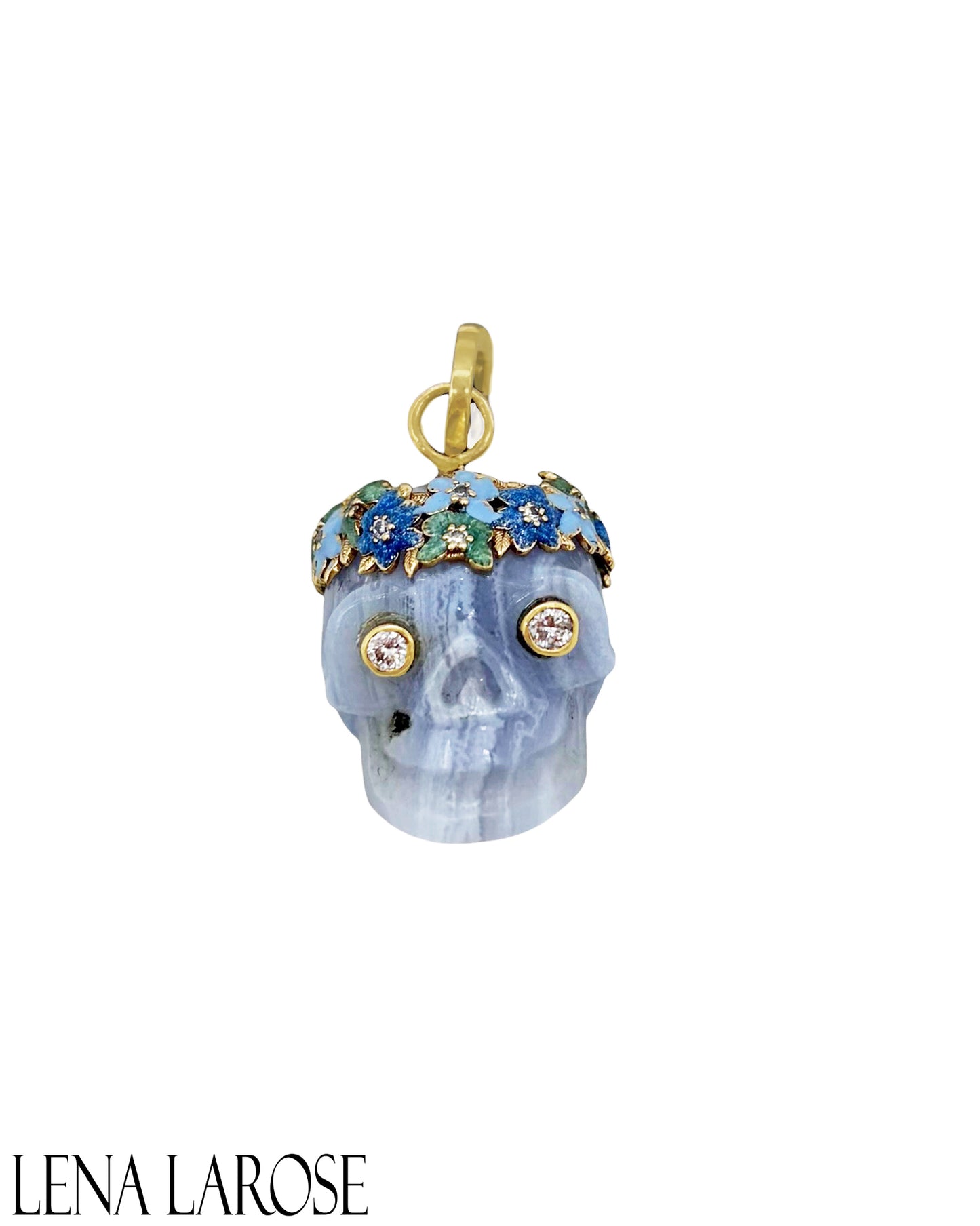 TRUNK-SHOW Royal Nomad Chalcedony Skull Pendant