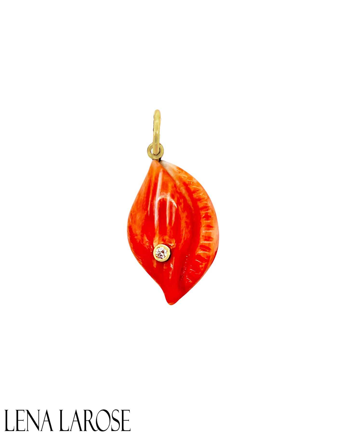 Vintage La Rose 14K Spiney Oyster Shell Pendant