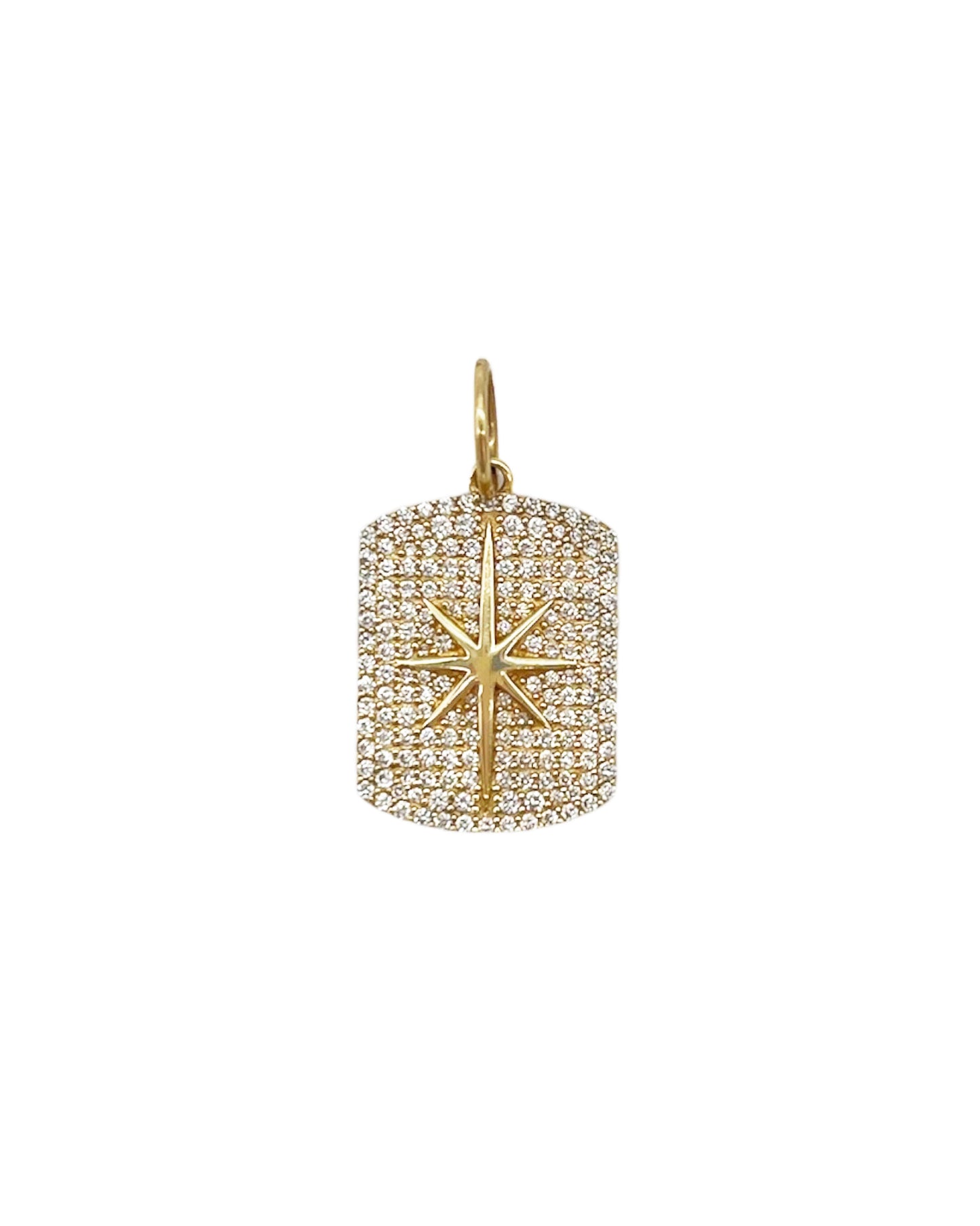 14K Vintage La Rose Starburst Pendant