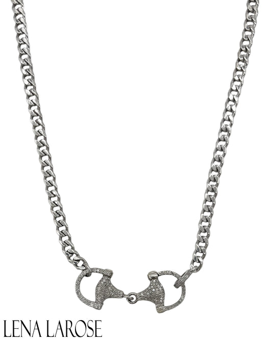 TRUNKSHOW The Woods Sterling Silver Diamond Necklace 17"