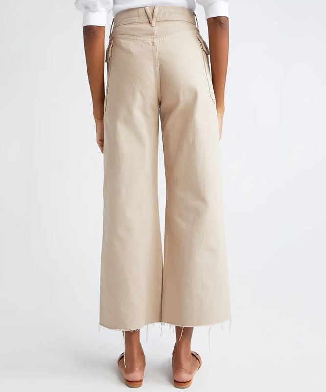 Veronica Beard Taylor Crop Wide Leg Cargo Jeans