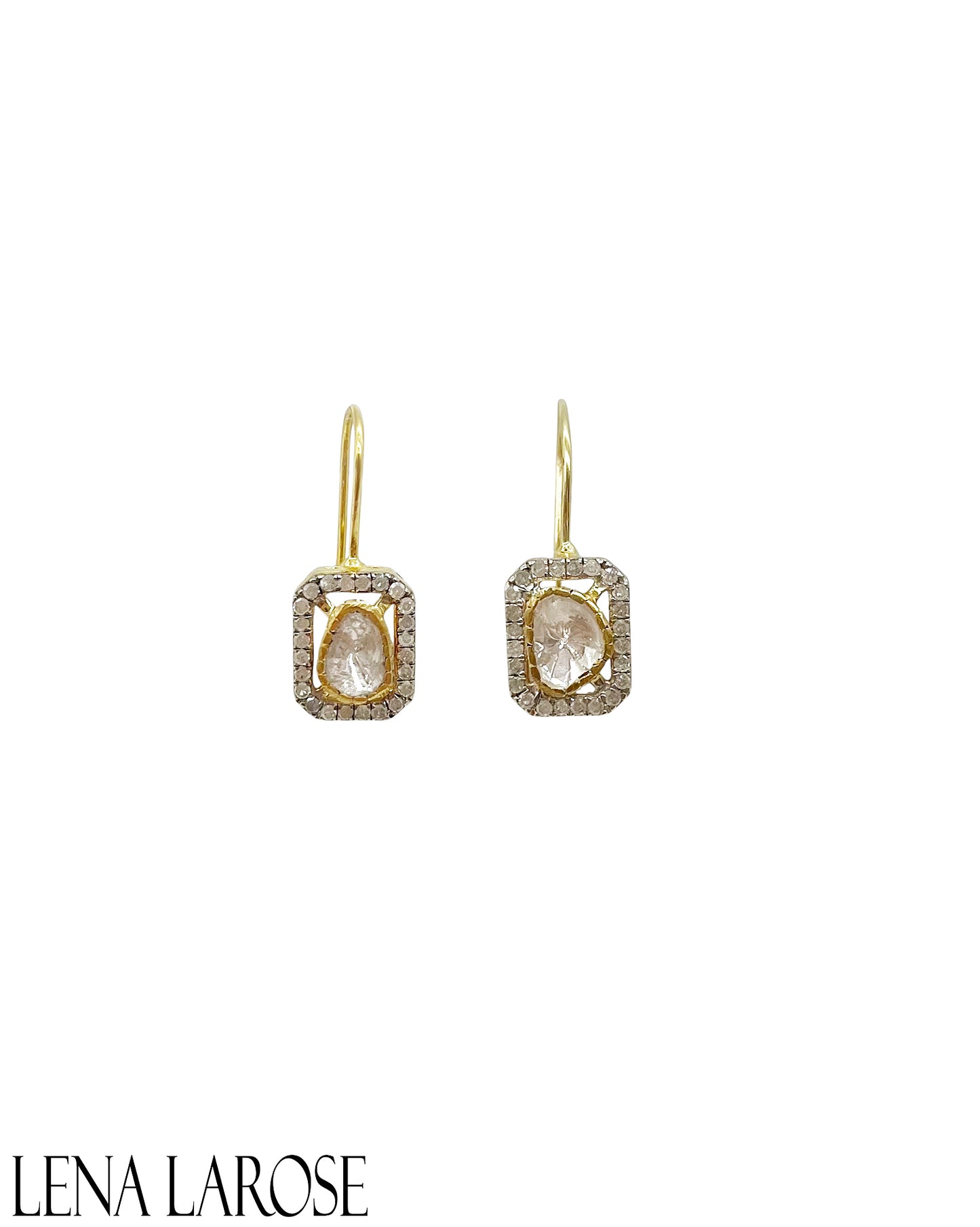 TRUNKSHOW The Woods Rose Cut Diamond Drop Earrings