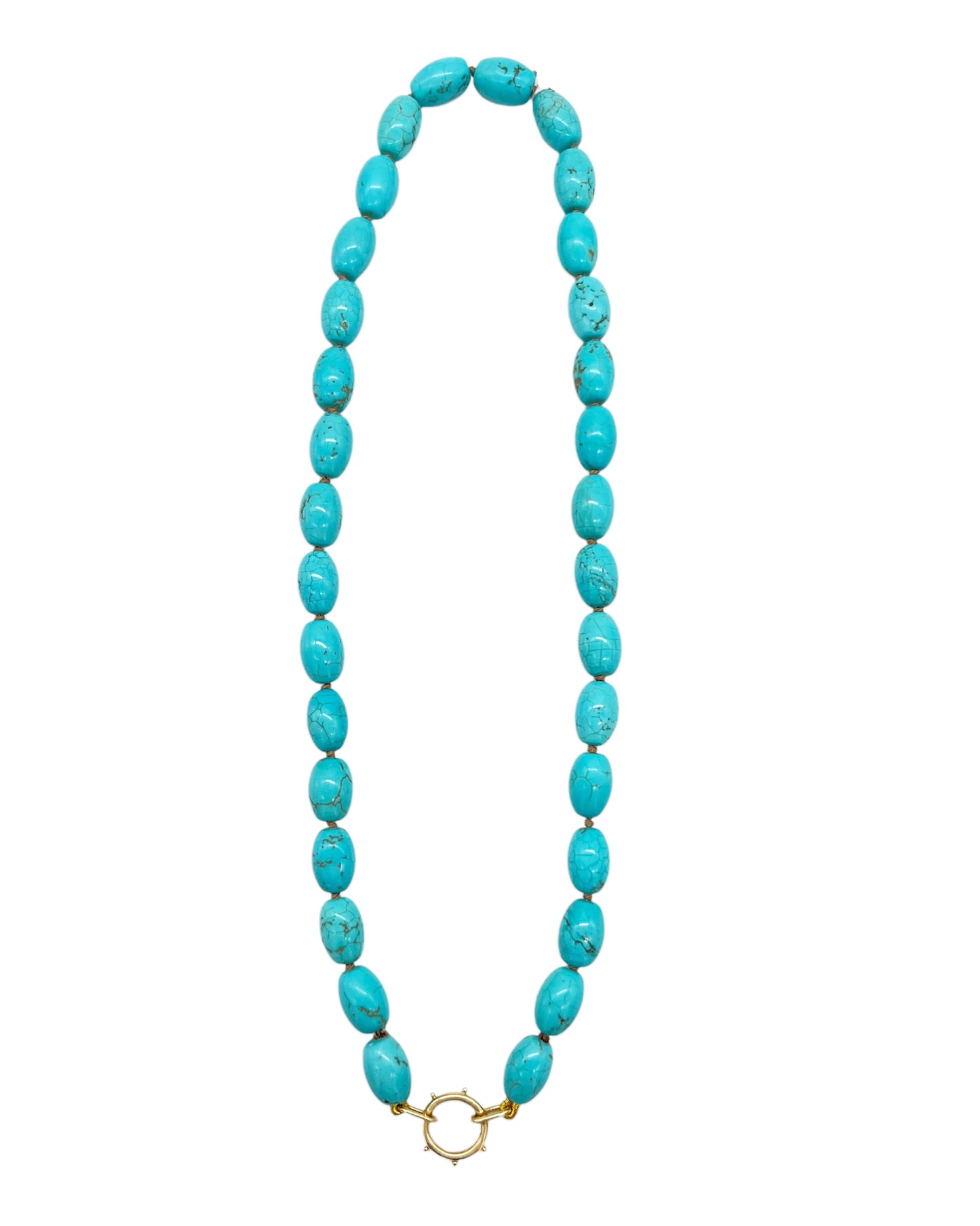 14k Vintage La Rose Turquoise Chain