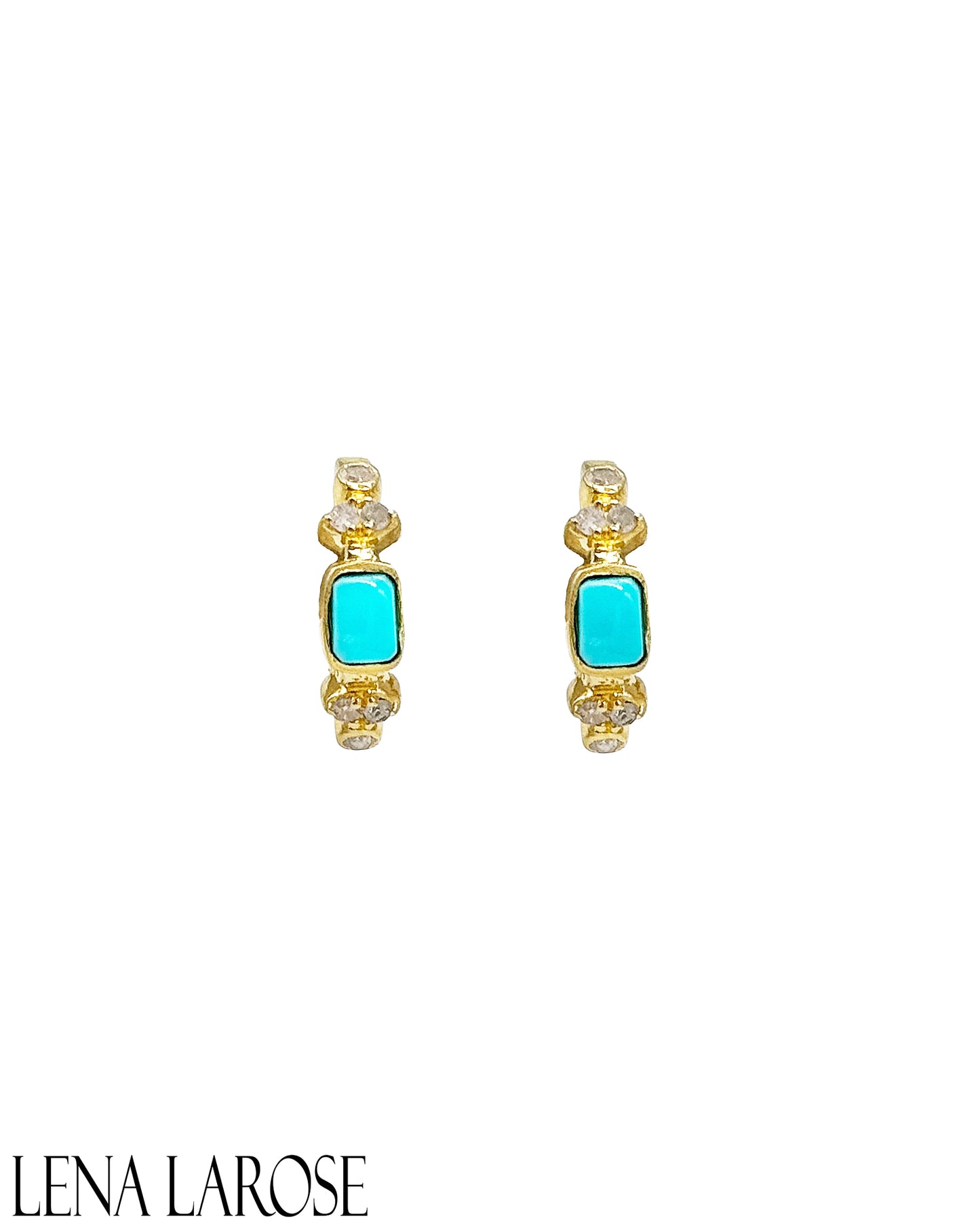 The Woods Turquoise Huggie Earring