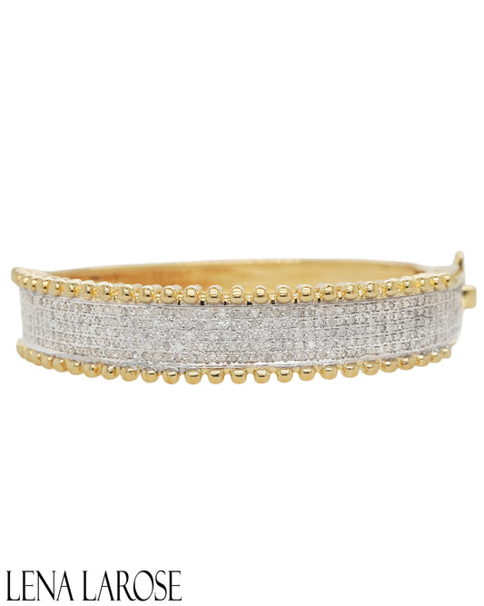 The Woods Wide Pave Caviar Bangle