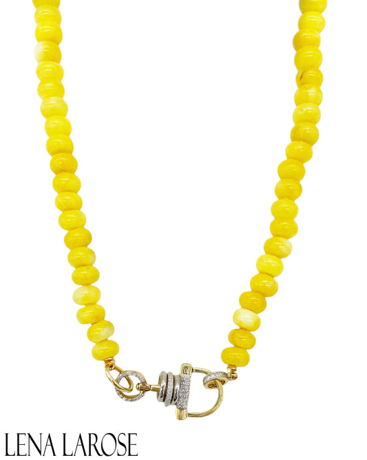 TRUNKSHOW The Woods Yellow Jade Diamond Chain 18"