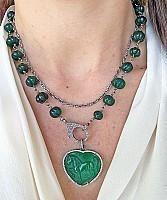 The Woods  Jewelry Green Horse Heart