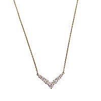Vintage La Rose Diamond V Necklace