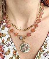 The Woods Fine Jewelry Peach Quartz Necklace, 17"