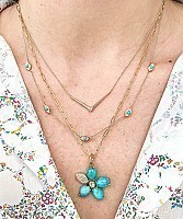 The Woods Fine Jewelry Green Opal Necklace, 16"