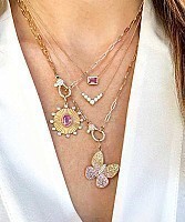 Vintage La Rose Pink Sapphire Necklace