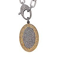 The Woods Fine Jewelry Pave Oval pendant
