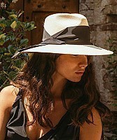 Freya Gardenia Hat- Natural/Black