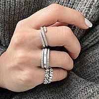 EF Collection White Enamel Ring