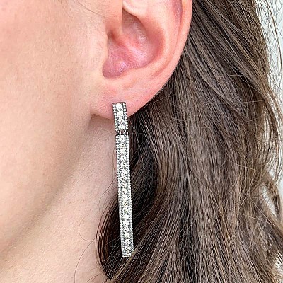 Sample Sale Diamond Bar Earrings
