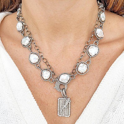 TRUNKSHOW The Woods Fine Jewelry Pearl Necklace, 18"