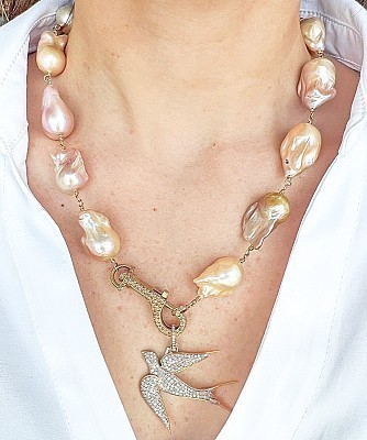 The Woods Fine Jewelry Baroque Pearl Necklace