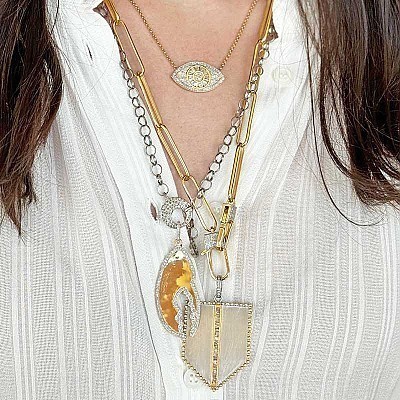 The Woods Fine Jewelry Rose Cut Diamond Necklace, 18"