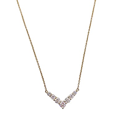 Vintage La Rose Diamond V Necklace