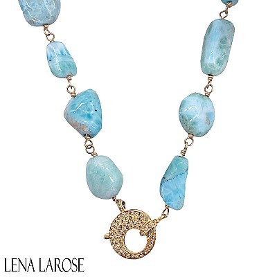 The Woods Fine Jewelry Larimar Necklace, 18"