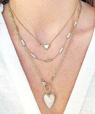 Vintage La Rose 14k Heart Necklace