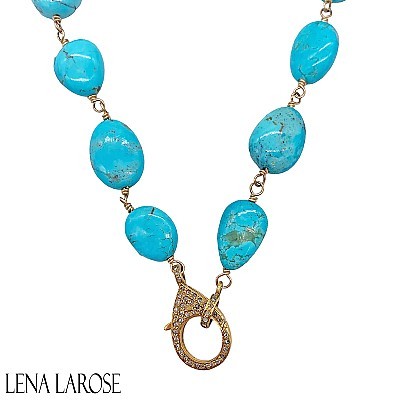 The Woods Fine Jewelry Turquoise Chain, 19.5"