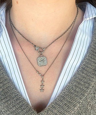 Vintage La Rose Star Drop Necklace