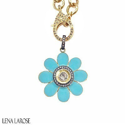 The Woods Fine Jewelry Blue Flower Pendant
